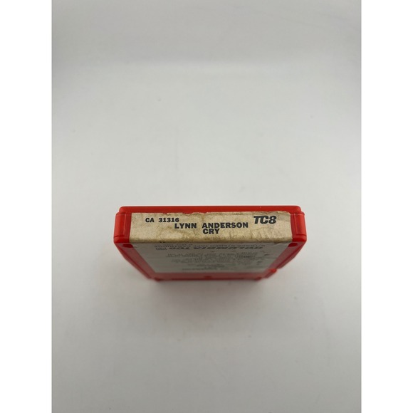 Lynn Anderson Cry 8-Track Tape Red Cartridge Columbia TC8 1972 CA 31316 Untested - Picture 3 of 4